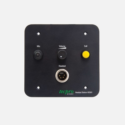 Tecpro HS581 Single Circuit Fixed Headset Station Wallplate